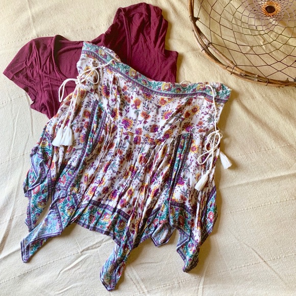 American Eagle Boho Flower Pixie Skirt - Picture 2 of 4